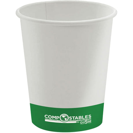 Single Wall Hot/Cold Compostable Paper Cups, 8 oz., Multi-Colour