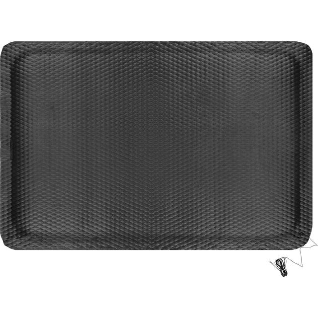 Hog Heaven Electrically Conductive Mat, 4' W x 6' L, 5/8" Thickness, Black, Nitrile