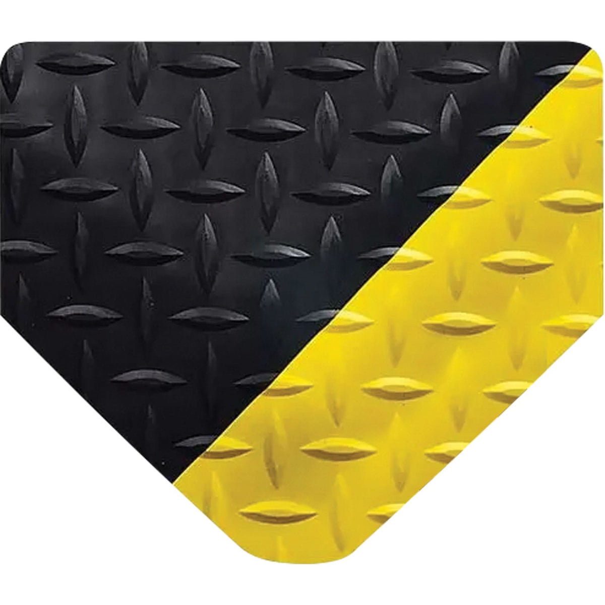 SpongeCote Anti-fatigue Floor Mat with WOW! No-slide Finish, Nitrile/PVC, 3' W x 75' L, 9/16" Thick, Black/Yellow