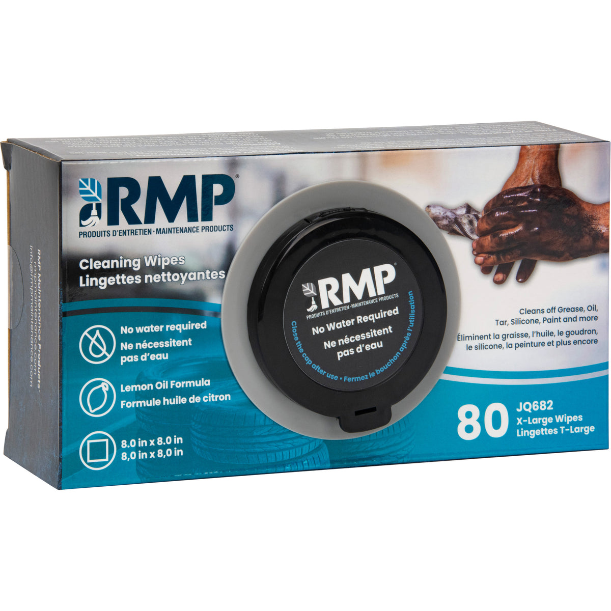 X-Large Cleaning Wipes, 80 Wipes, 8" x 8"