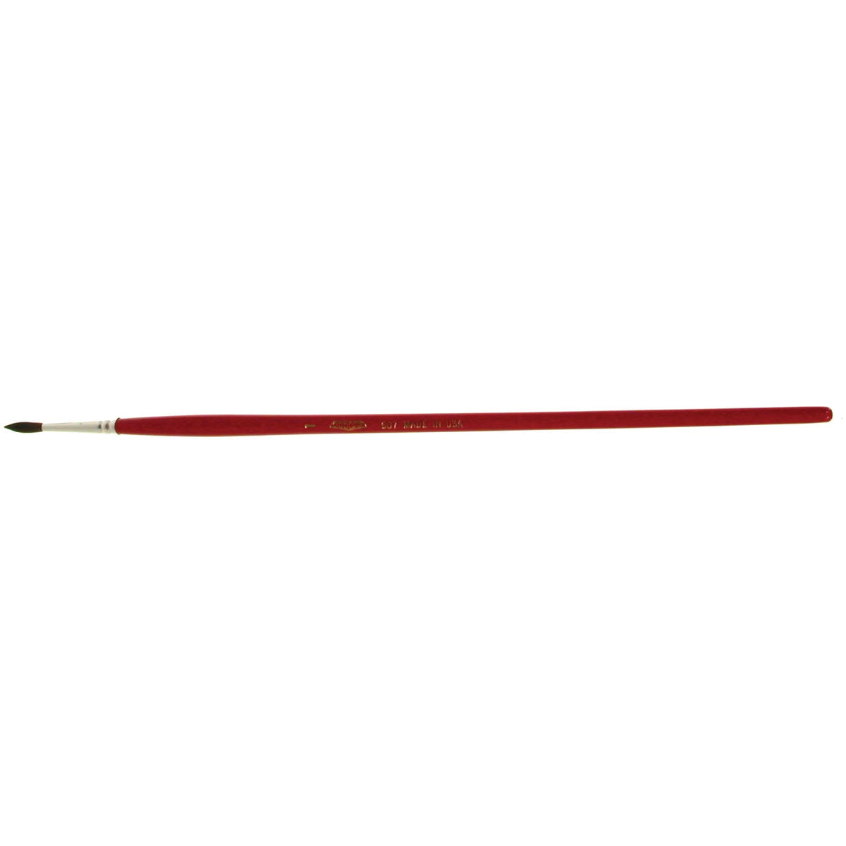 Round Marking Paint Brush, 9/64" Brush Width, Camel Hair, Wood Handle