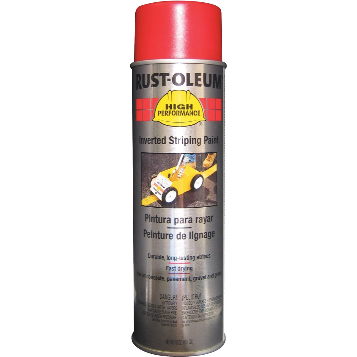 2300 System Inverted Striping Paint, Red, 18 oz., Aerosol Can