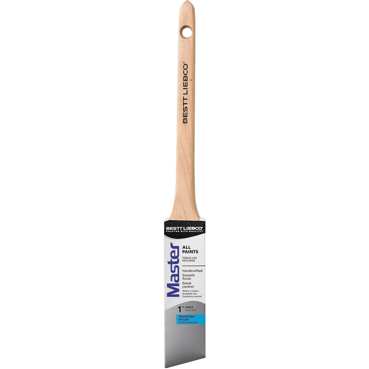 Angle Sash Brush, Poly/Nylon, Wood Handle, 1" Width