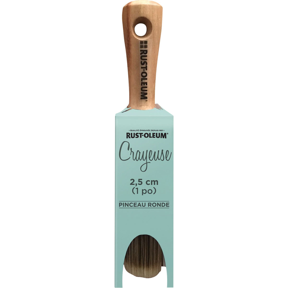 Chalked Oval Paint Brush, Polyester/Synthetic, Wood Handle, 1" Width