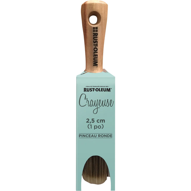 Chalked Oval Paint Brush, Polyester/Synthetic, Wood Handle, 1" Width
