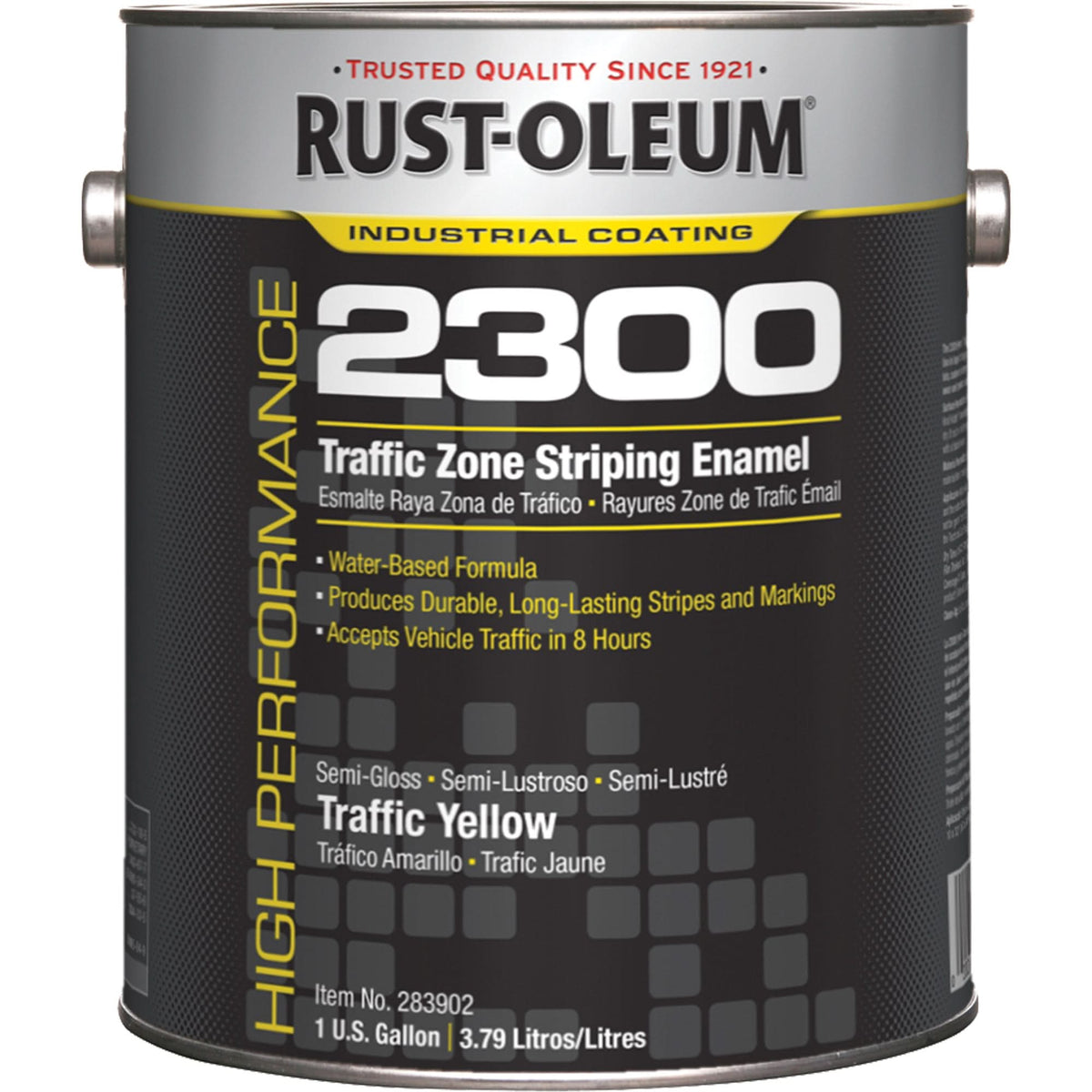 High-Performance 2300 System Traffic Zone Striping Paint, Yellow, Gallon
