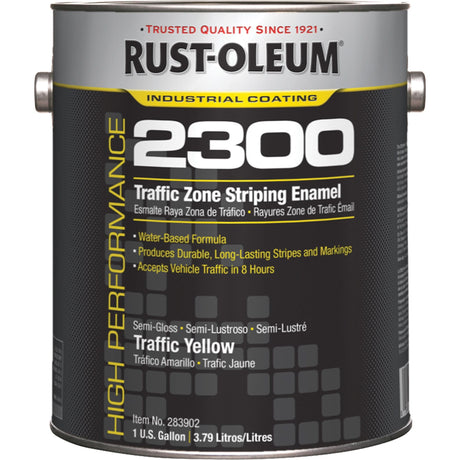 High-Performance 2300 System Traffic Zone Striping Paint, Yellow, Gallon