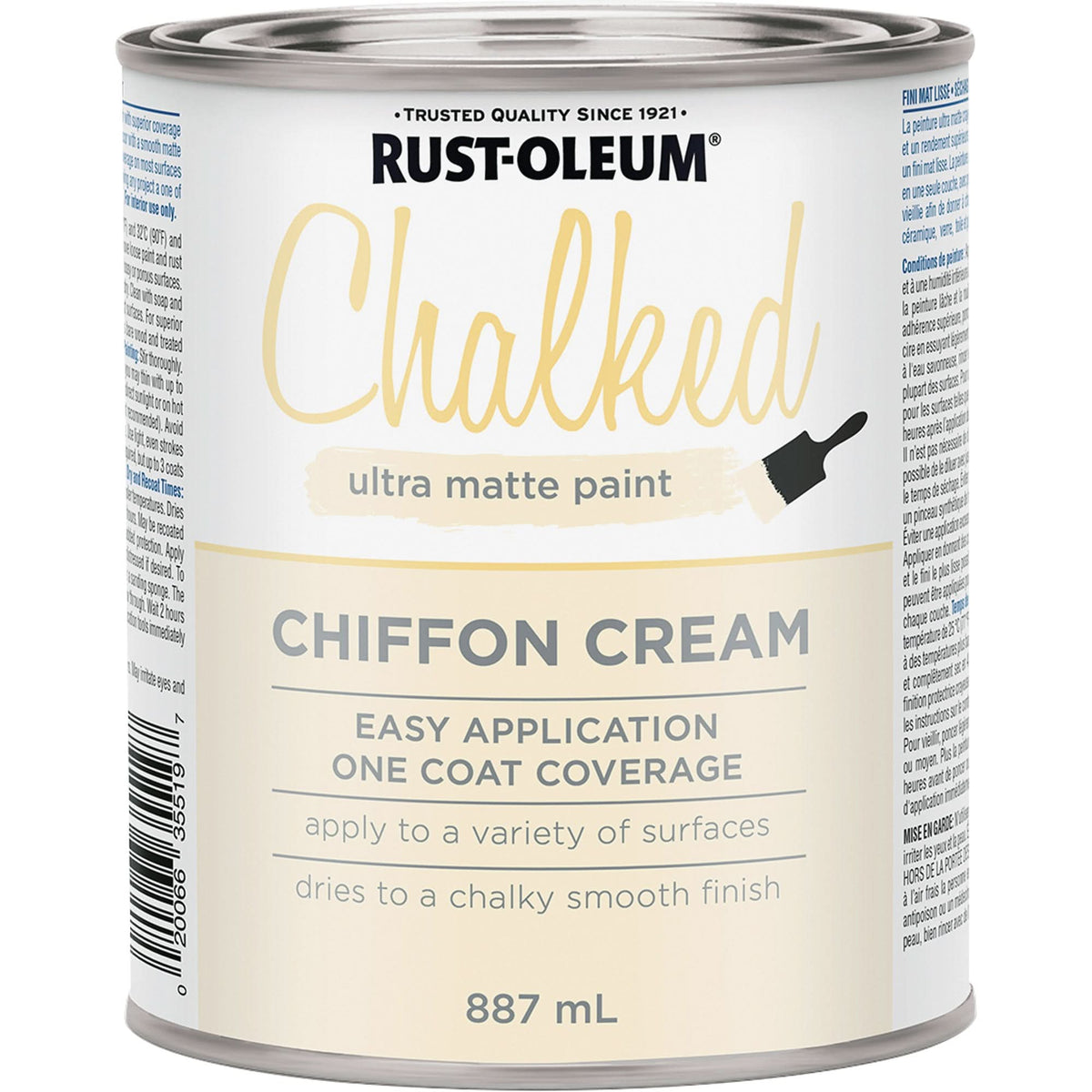 Chalked Paint, 857 ml, Can, Chiffon Cream