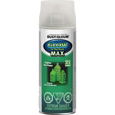 Specialty Glow-in-the-Dark Max Paint, Aerosol Can, Clear