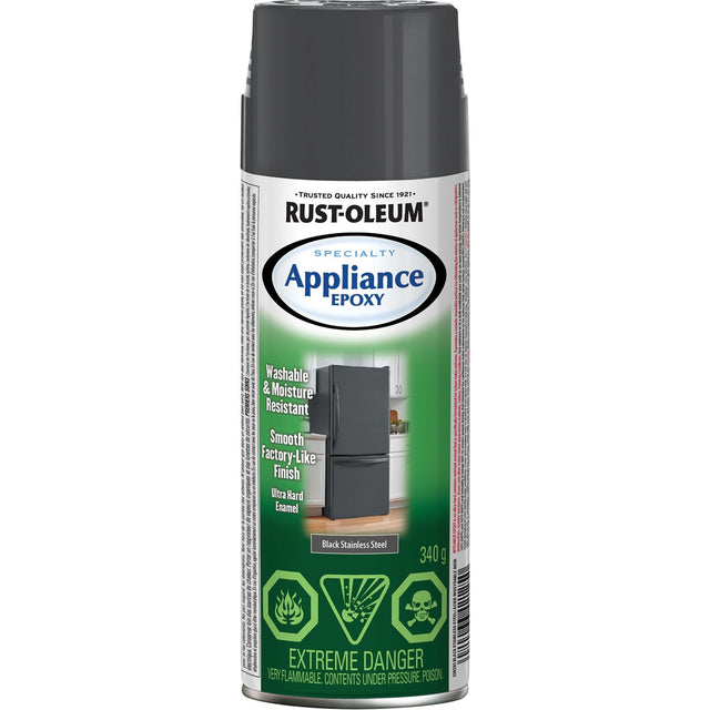 Specialty Appliance Epoxy Coating, Aerosol Can, Black Stainless Steel
