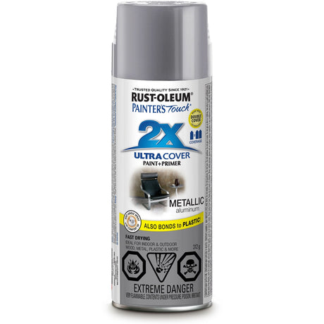 Painter's Touch® Ultra Cover Paint, Aluminum Silver, Metallic, Aerosol Can