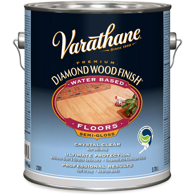 Varathane® Diamond Wood Finish® Floor Finish, 3.78 L, Clear, Semi-Gloss
