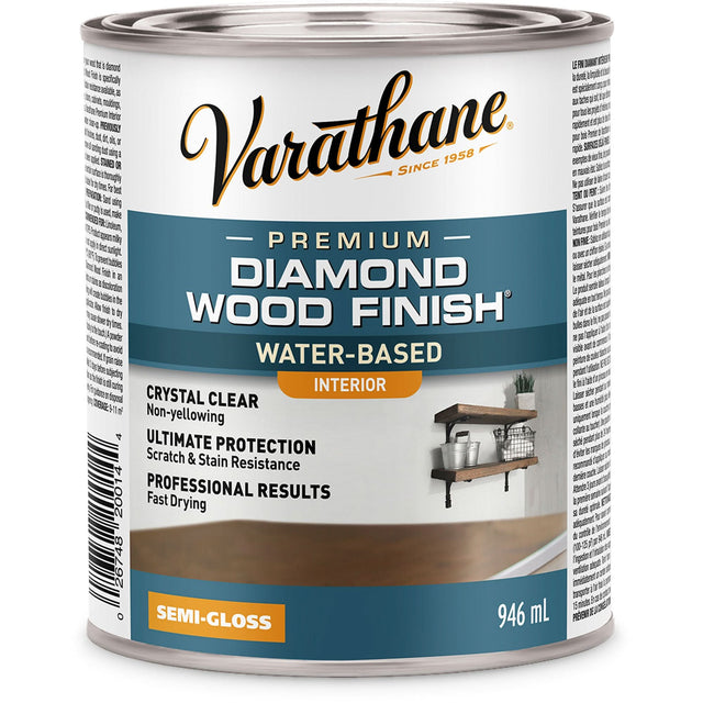 Varathane® Diamond Wood Finish® Interior Finish, 946 ml, Clear, Semi-Gloss