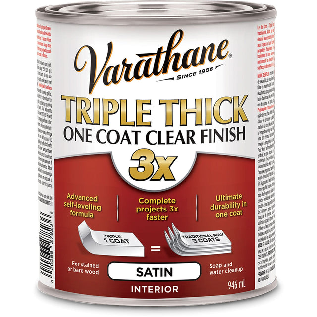 Varathane® Triple Thick One Coat Finish, 946 ml, Clear, Satin