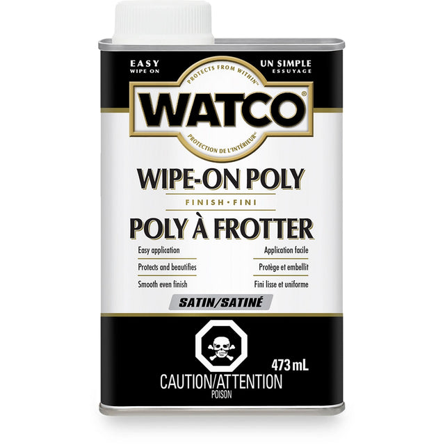 Watco® Wipe-on Poly Stain, 473 ml, Clear, Satin