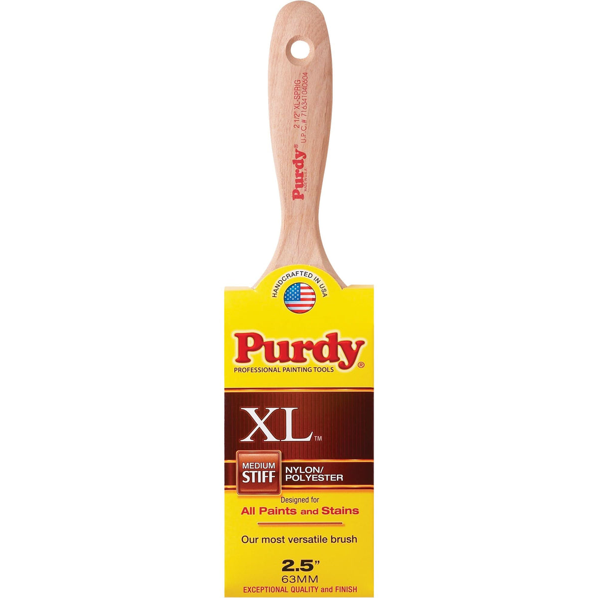 XL Sprig Paint Brush, Poly/Nylon, Wood Handle, 2-1/2" Width
