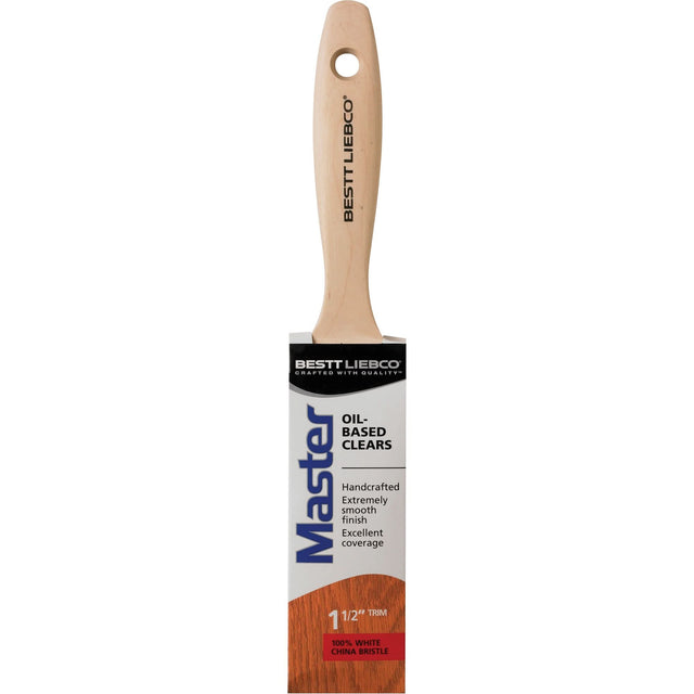 Master Trim & Angle Paint Brush, White China, Wood Handle, 1-1/2" Width
