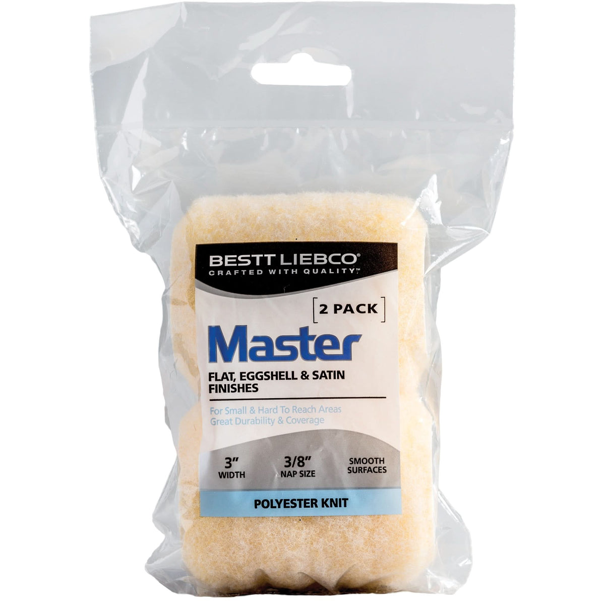 Master Trim & Traffic Paint Roller Covers, 10 mm (3/8") Nap, 75 mm (3") L