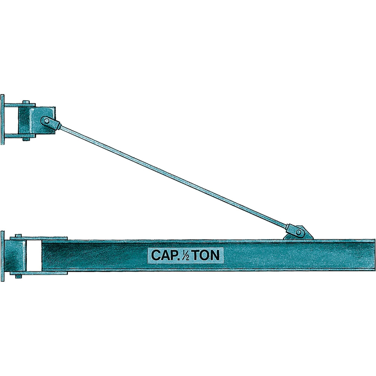 Wall Jibs, I Beam, 3-3/8" Flange Width, 1000 lbs. (0.5 tons) Capacity