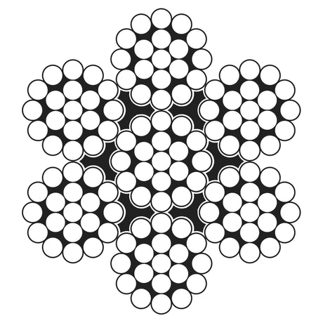 Wire Rope Cable, 500' (152.4 m) x 1/8", 2000 lbs. (1 tons), Galvanized