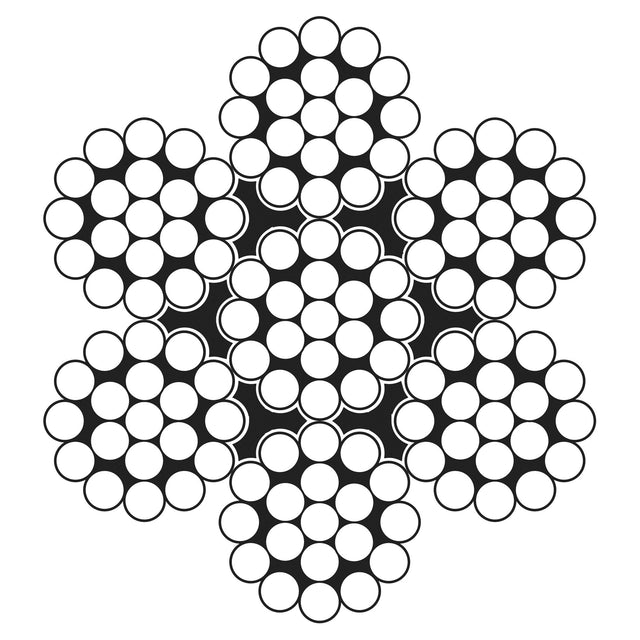Wire Rope Cable, 500' (152.4 m) x 1/8", 2000 lbs. (1 tons), Galvanized