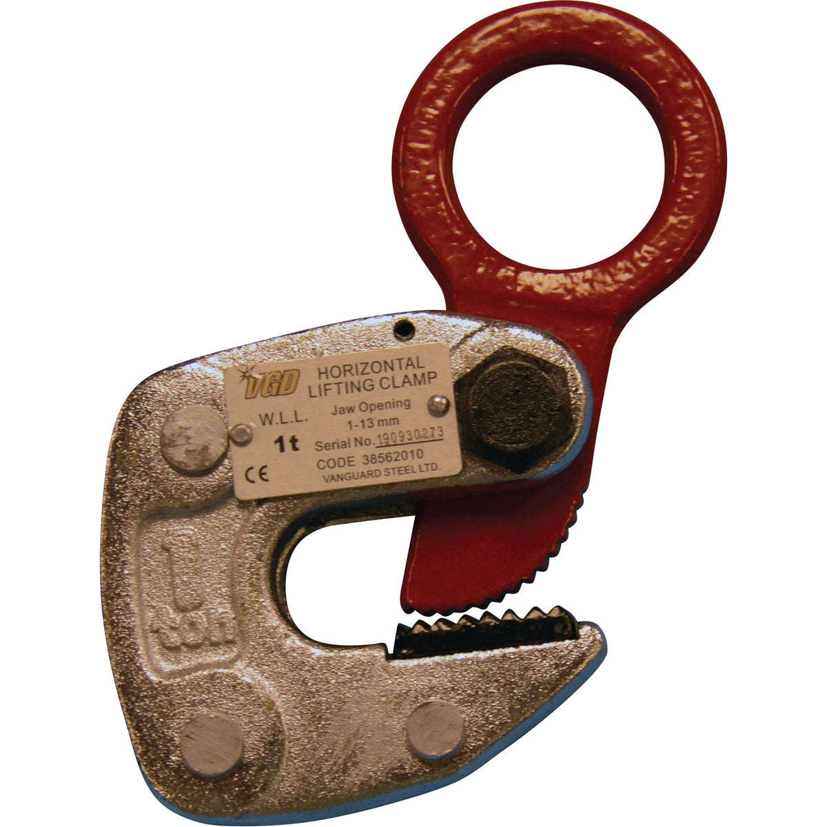 VQHPC Horizontal Lifting Clamp, 6000 lbs. (3 tons) Limit, 15/32" - 1-3/8" Jaw