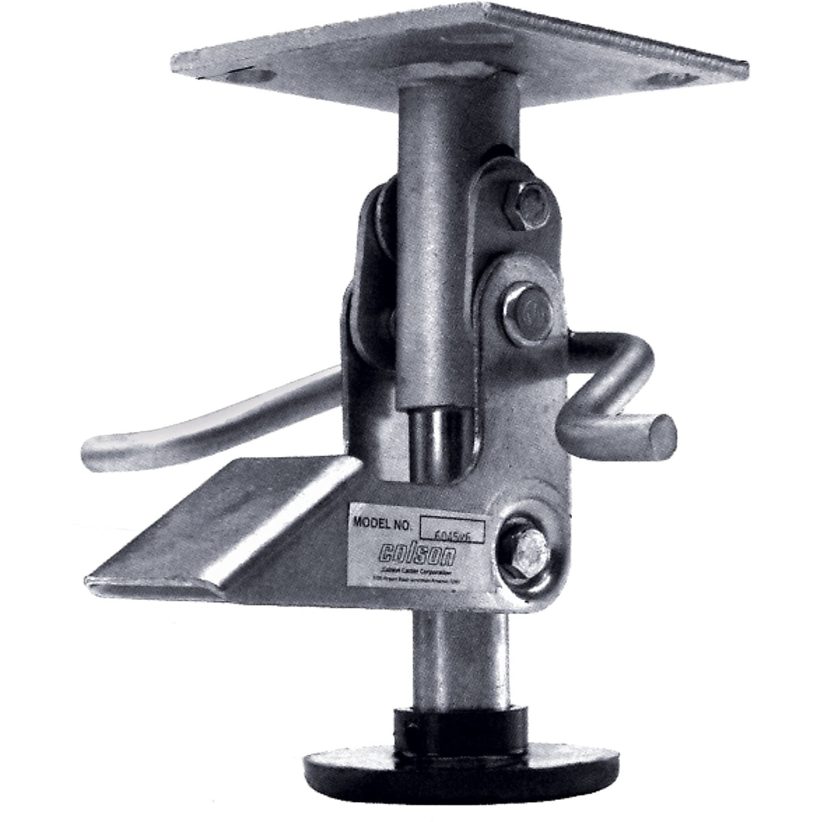Floor Lock Brakes - Heavy-Duty, 6-7/32" Extended Height, 5-11/64" Retracted Height