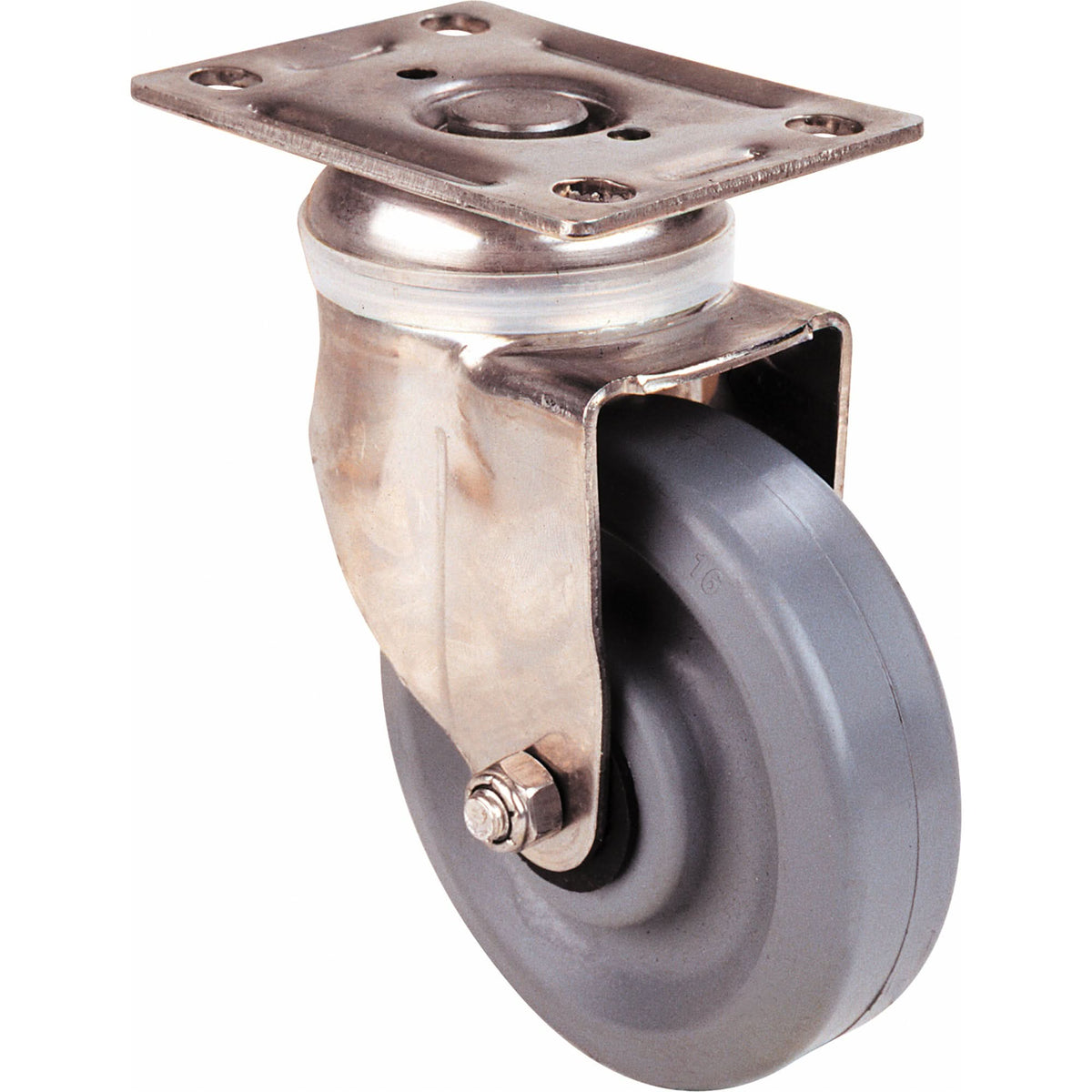 Caster, Swivel with Brake, 4" (101.6 mm), Urethane, 250 lbs. (113 kg.)