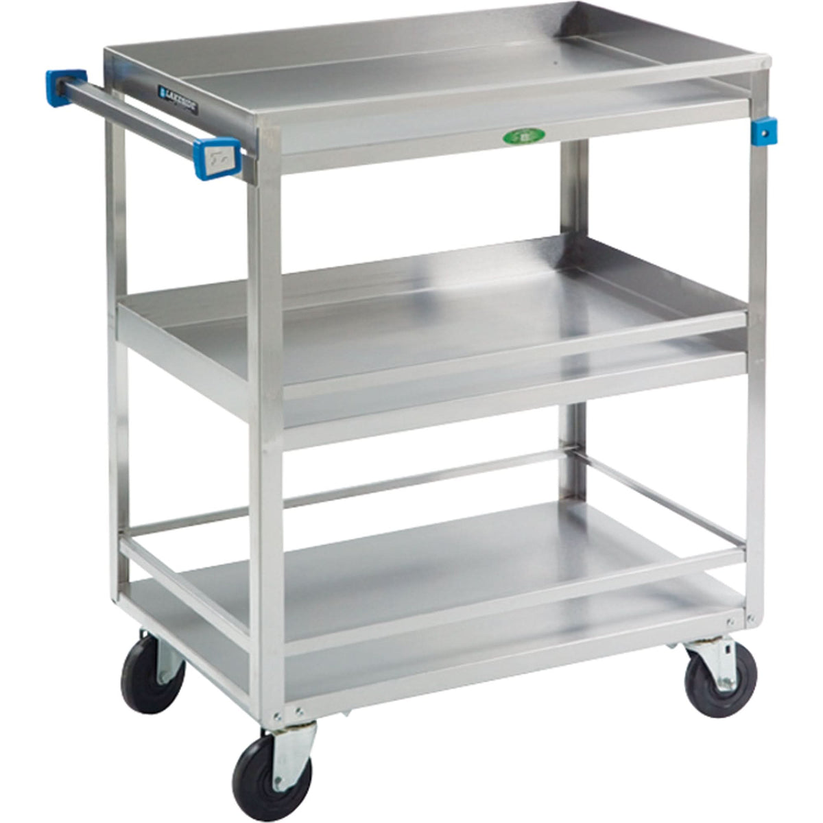 Guard Rail Carts, 3 Tiers, 19" W x 34-3/4" H x 31" D, 500 lbs. Capacity