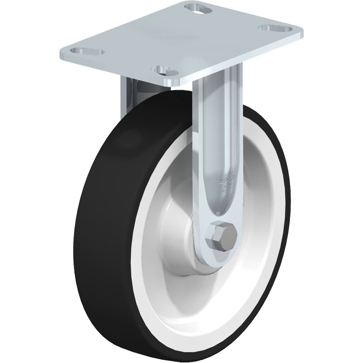Heavy-Duty Kingpinless Caster, Rigid, 8" (203.2 mm), Thermoplastic Polyurethane, 1760 lbs. (798.32 kg.)