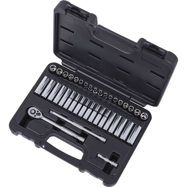 ISK-1440SM SAE/Metric Socket Set, 40 Pcs, 1/4" Drive Size, Deep