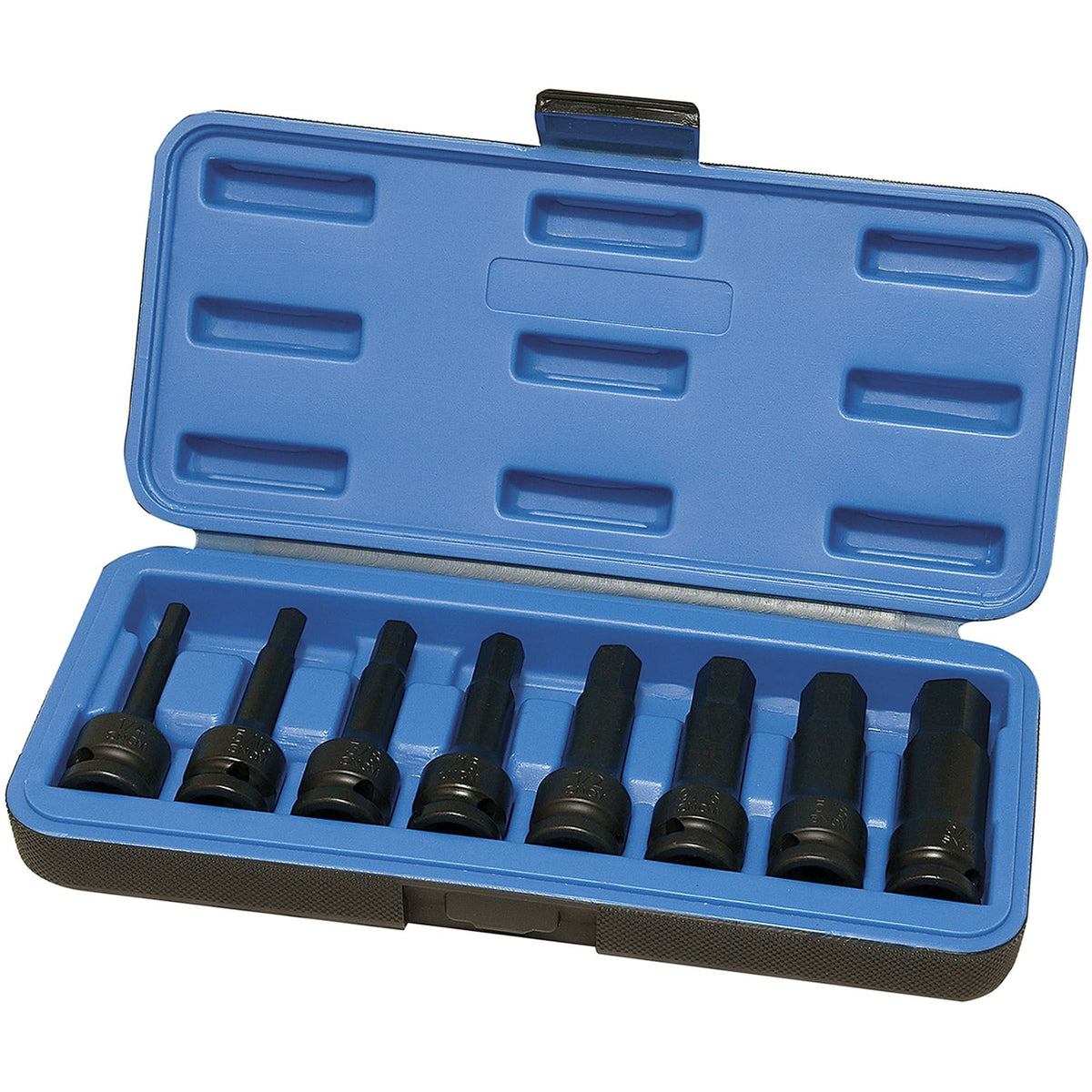 Metric Impact Socket Set, Hex, 1/2" Drive, 8 Pcs