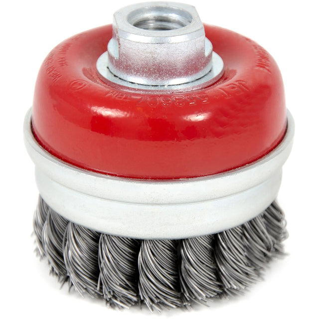 High-Performance Knot Banded Cup Brush, 3" Dia. x 5/8"-11 Arbor