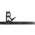 Combination Square, 12" L, Stainless Steel, Plain