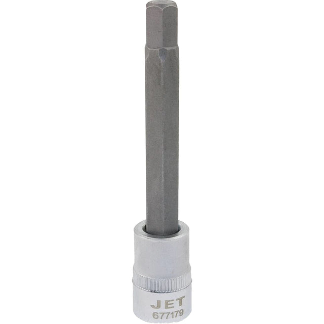 Bit Socket, Hex, 10 mm x 4" L, 3/8" Drive