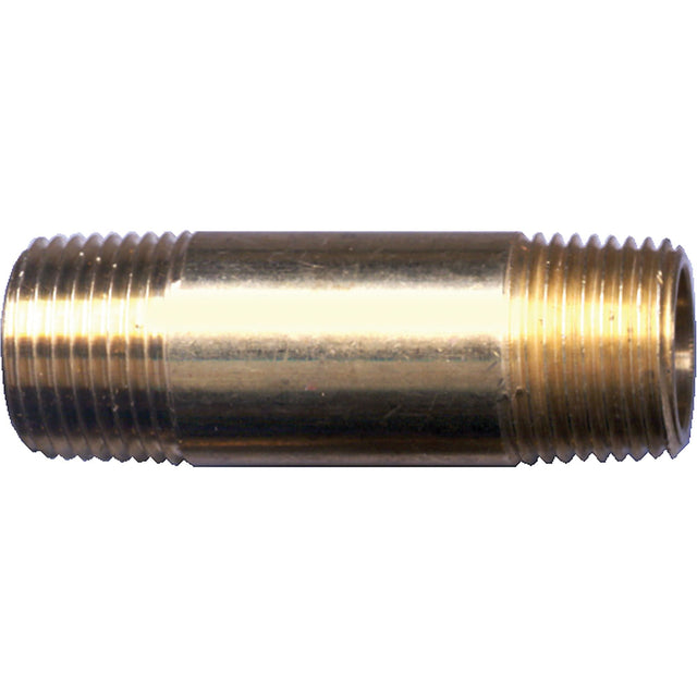 Long Nipple, Brass, 1/4", NPT