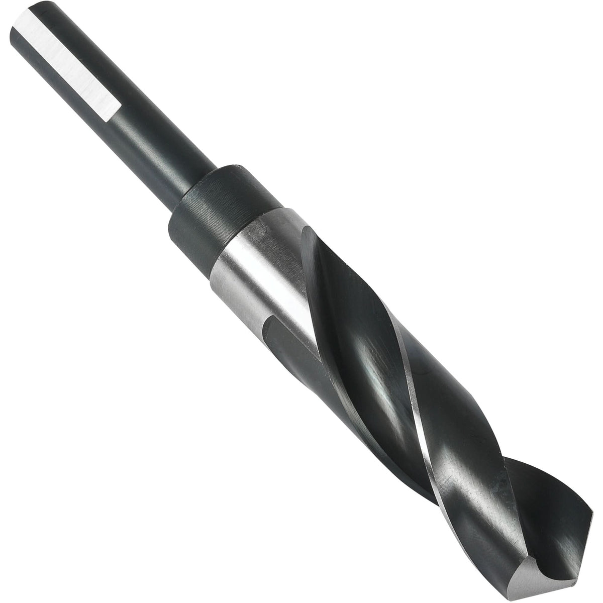 Reduced Shank Drill Bit, 45/64", High Speed Steel, 3" Flute, 118° Point