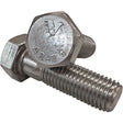 Hex Head Cap Screw, 6 mm Dia., 20 mm L, Stainless Steel, Coarse, Grade 18-8 Stainless Steel