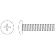 Pan Head Machine Screws, #10-24 x 2" L, Zinc Plated