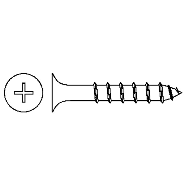Drywall Screws, #6 x 1-5/8" L, Black Oxide