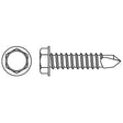 Self Drill Hex Washer Head Screws, #12 x 1" L, Zinc Plated