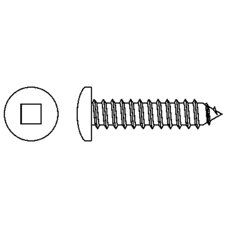 Tapping Pan Head Screws, #8 x 3" L, Zinc Plated