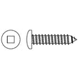 Tapping Pan Head Screws, #12 x 3" L, Zinc Plated