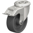 Heat-Resistant Thermoplastic Caster, Swivel with Brake, 4" Dia., 330 lbs. (149.685 kg.) Capacity