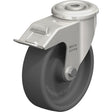 Heat-Resistant Thermoplastic Caster, Swivel with Brake, 5" Dia., 330 lbs. (149.685 kg.) Capacity