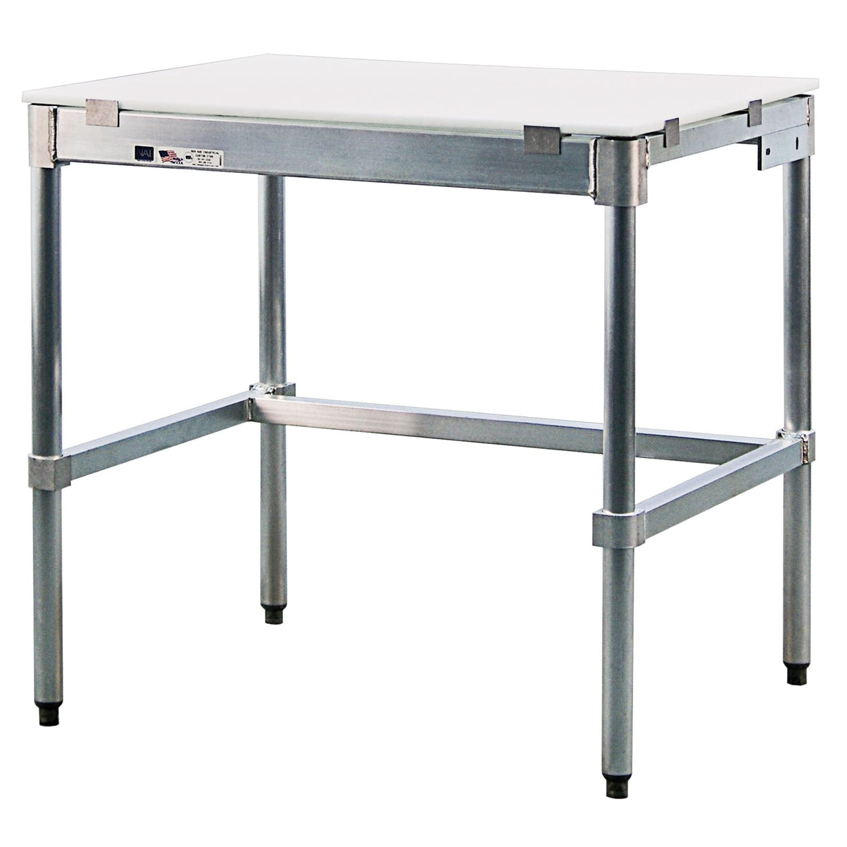 Poly-Top Workbench, 84" W x 24" D x 35-1/2" H, 1200 lbs. Capacity