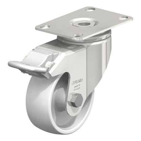 Impact-Resistant Caster, Swivel with Brake, 5" (127 mm), Nylon, 265 lbs. (120 kg.)