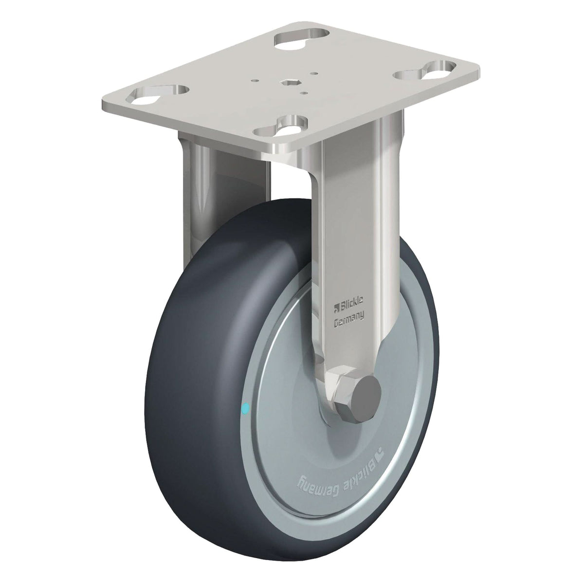 Caster, Rigid, 3-1/8" (79.5 mm), Thermoplastic Rubber-Elastomer, 220 lbs. (100 kg.)
