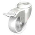 Impact-Resistant Nylon Caster, Swivel with Brake, 4" (102 mm) Dia., 265 lbs. (120 kg.) Capacity