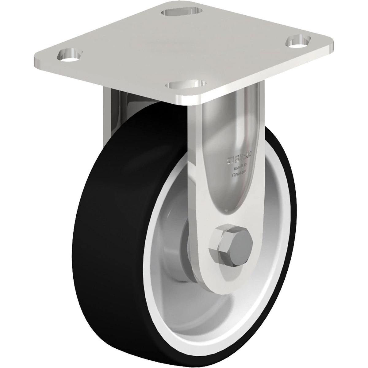 Caster, Rigid, 5" (127 mm), Thermoplastic Polyurethane, 770 lbs. (349 kg.)